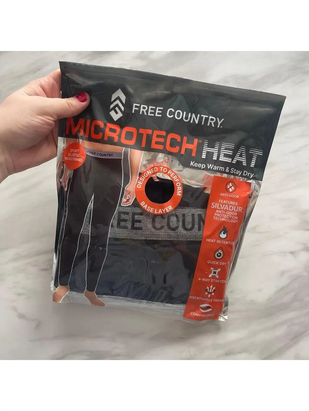 Free Country Microtech Heat Men’s Size XL One Pair Black Long Underwear